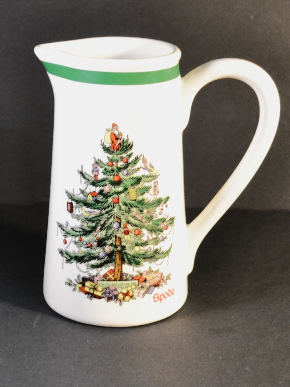 Spode Christmas Tree Ceramic Pitcher Holiday Entertaining Decor